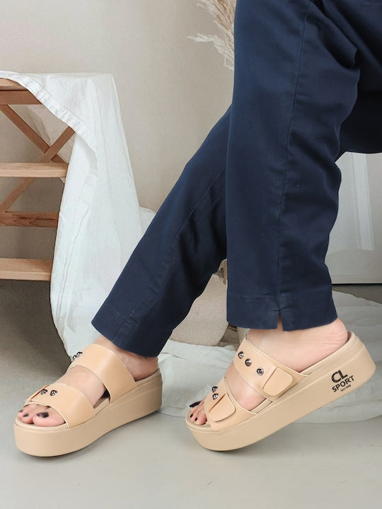 Women's Adjustable Double Strap Platform Sandals