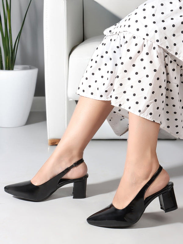 Women's Pointed Toe Block Heel Sandal