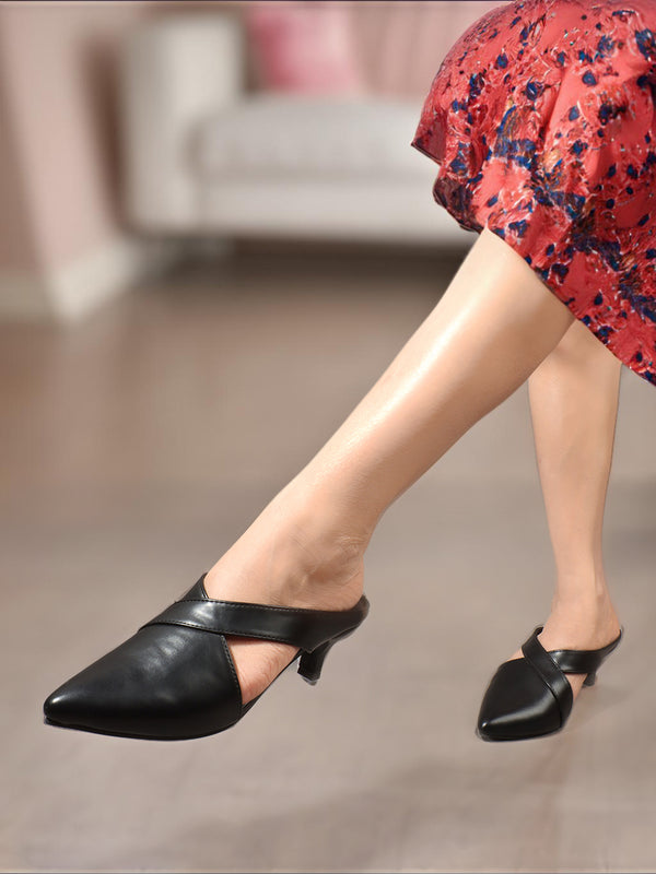 Women's Kiiten Heel Solid Comfrtable Mule