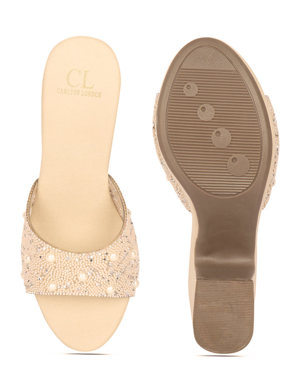 Women's Embellished Slip-On Sandals