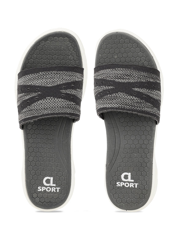 Women's Striped Printed Slio-On Sliders