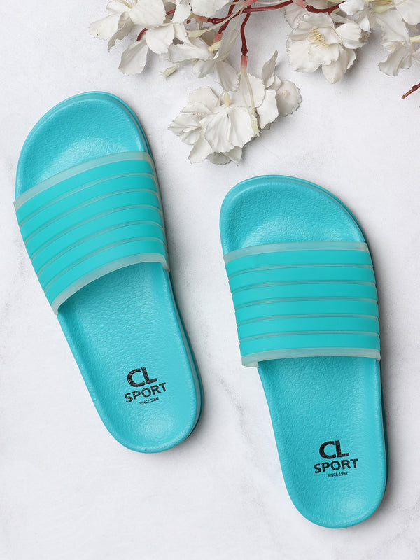 Women's Striped Comfort Slide Sandals