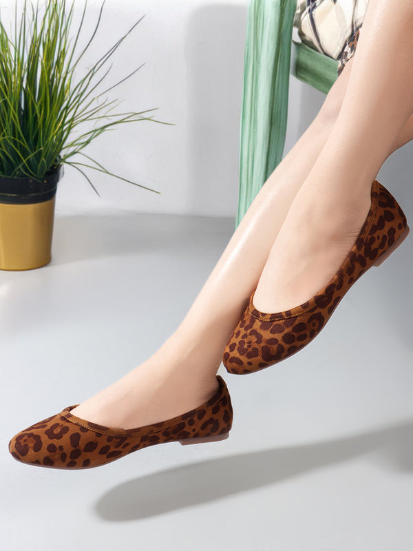 Women's Printed Party Round Toe Flats