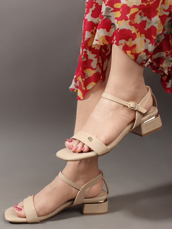 Women's Party Block Heel Sandals with Buckles