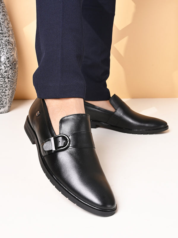 Men's Buckle-Accent Slip-On Loafers
