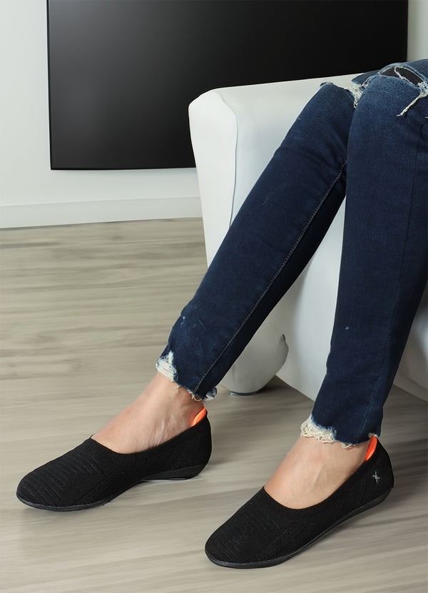 Women's Comfortable Knit Ballerina Flats