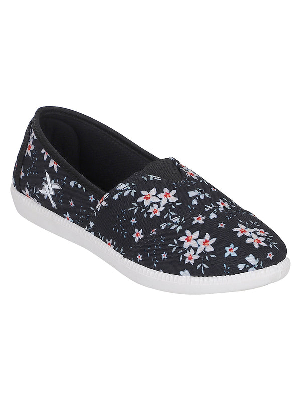 Women's Floral Print Slip-On Casual Bellerinas