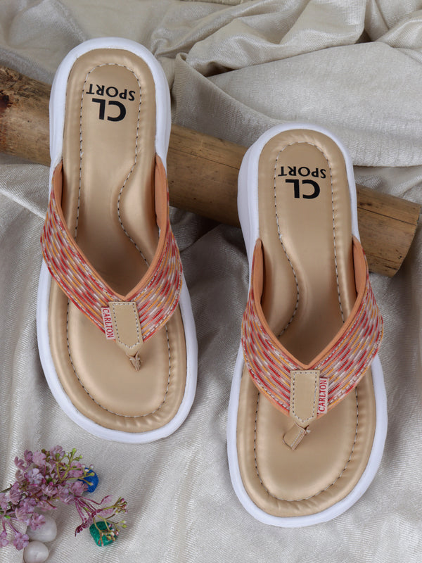 Women's Patterned Thong Comfort Flip-Flops