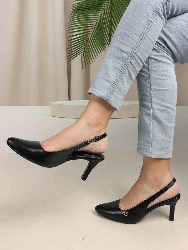 Women's Pointed-Toe Slingback Heels