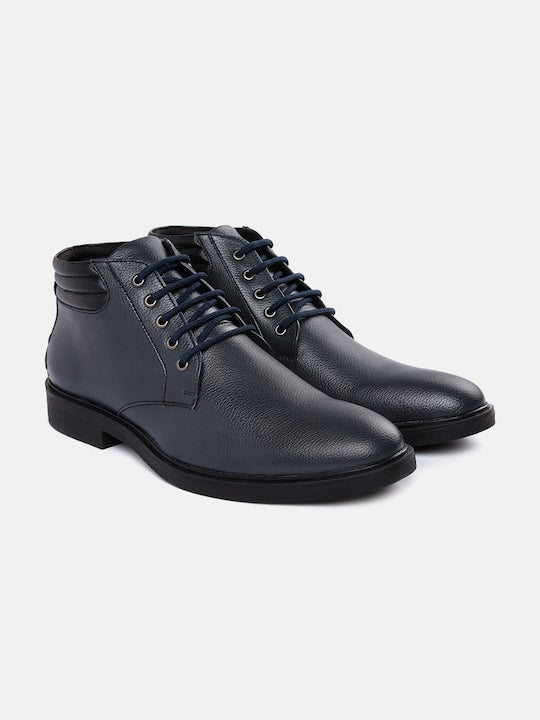 Men's Stylish Lace-Up Boots with Padded Collar