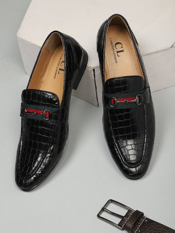 Men's Croc Embossed Bit Loafers