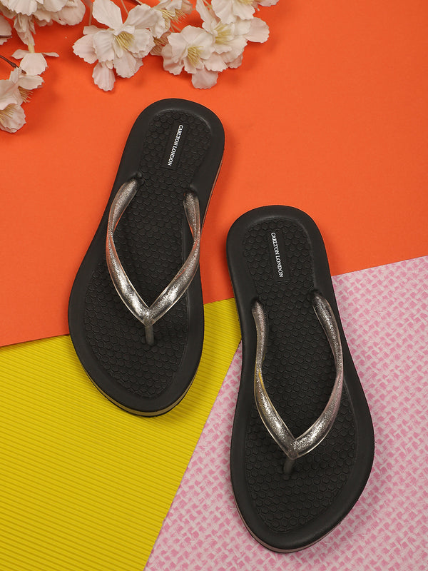 Women's Glitter Strap Comfort Thong Flip-Flops