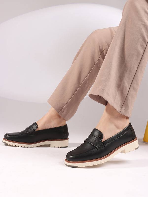 Women's Chunky Sole Slip-On Loafers