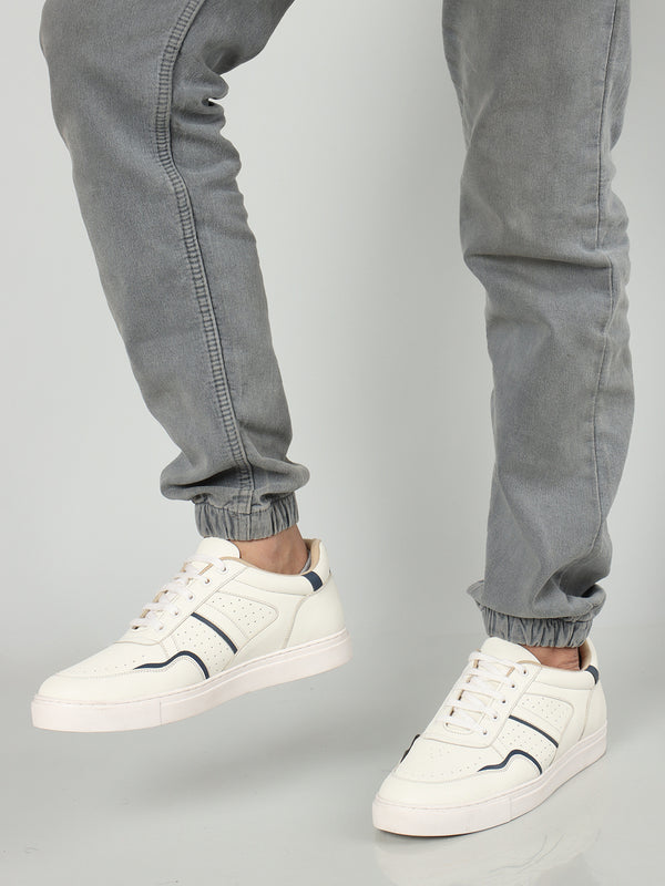 Men's Stylish Perforated Lace-Up Casual Sneakers