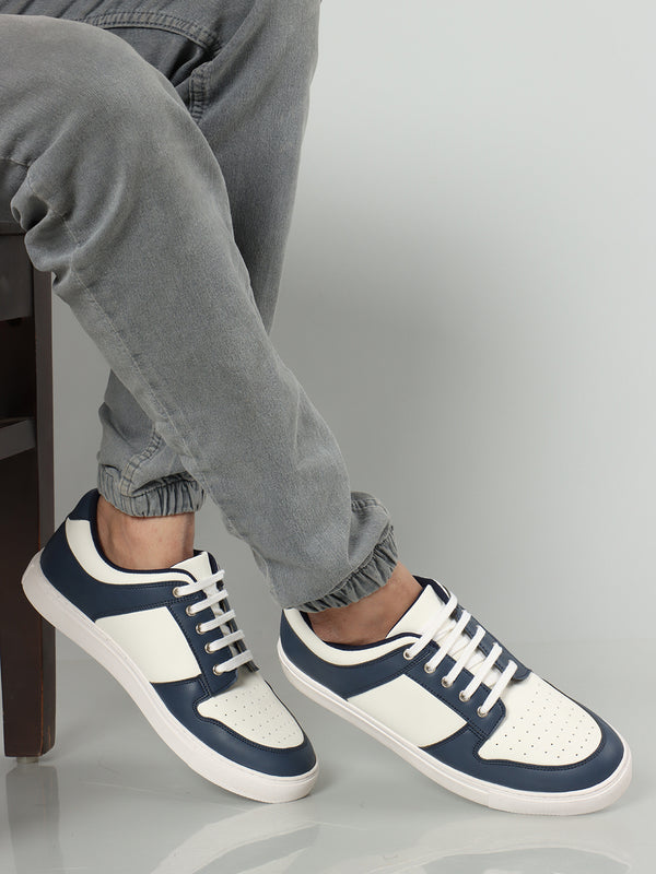 Men's Stylish Two-Tone Lace-Up Casual Sneakers