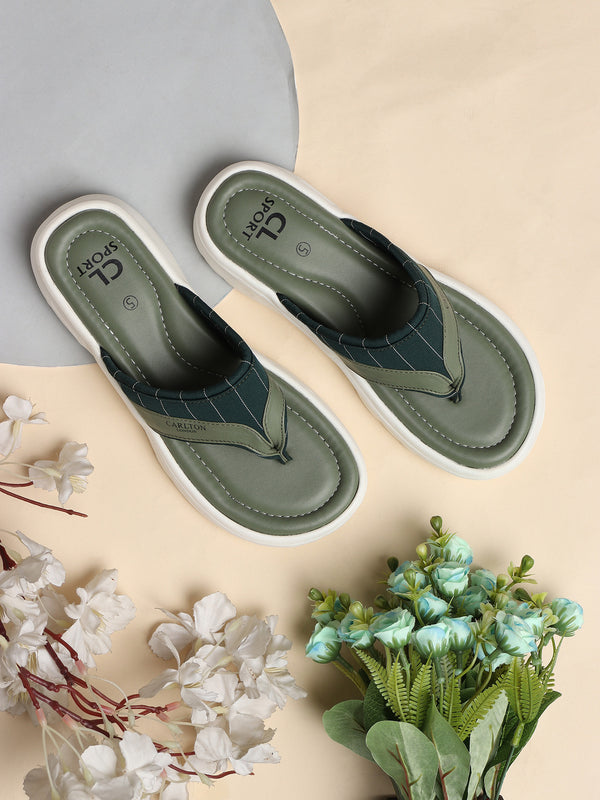 Women's Paneled Thong Comfort Flip-Flops
