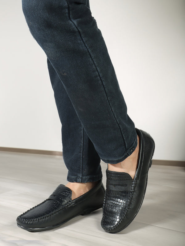 Men's Textured Slip-On Panny Loafers