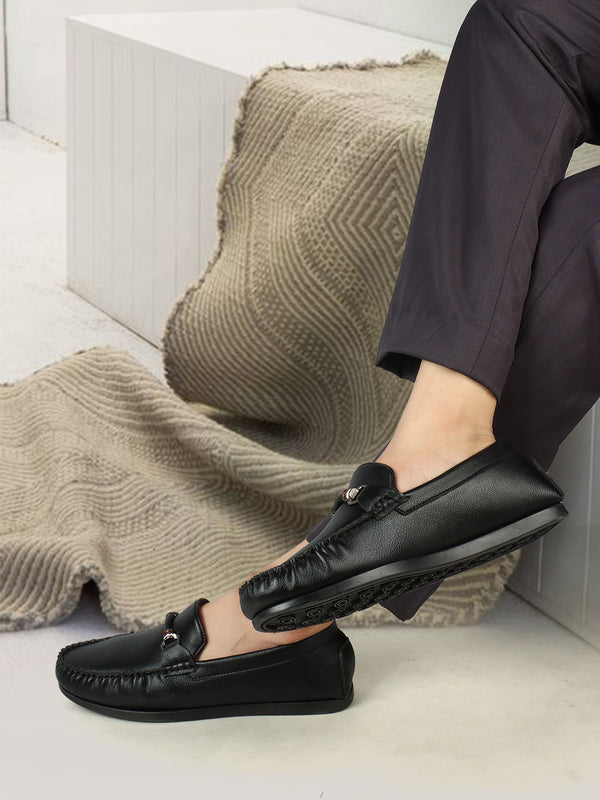 Men's Bit Detail Driving Solid Loafers