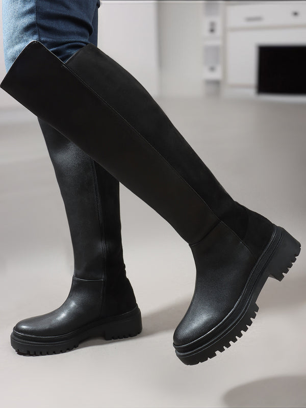 Women Block-Heeled Winter Over-the-Knee Boots