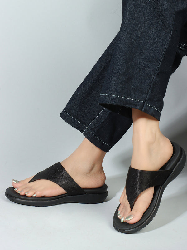 Women's Quilted Thong Comfort Sandals