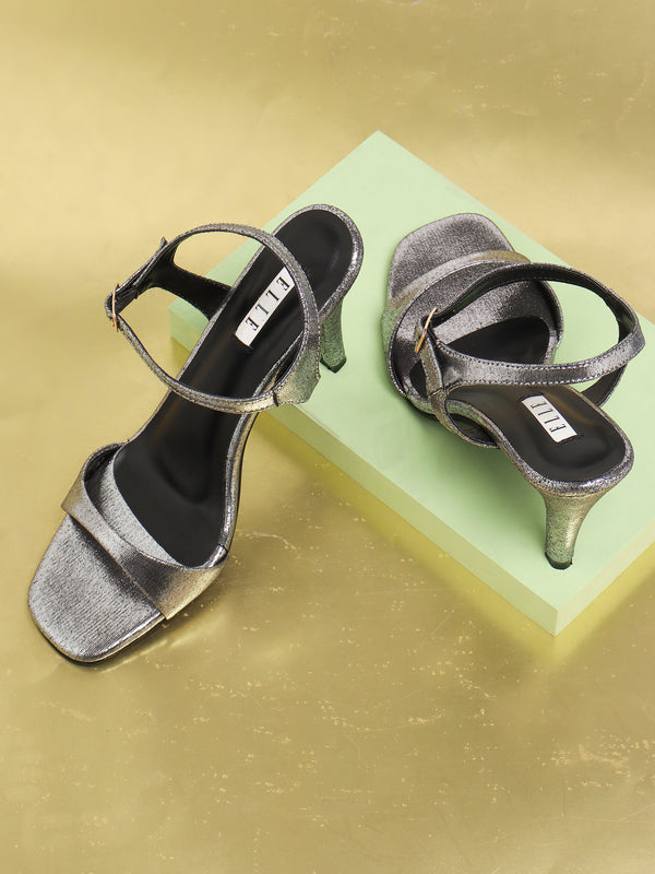 Women's High Heel Strappy Sandals with Ankle Strap