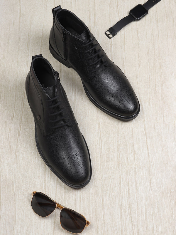 Men's Brogue Detail Lace-Up Ankle Boots