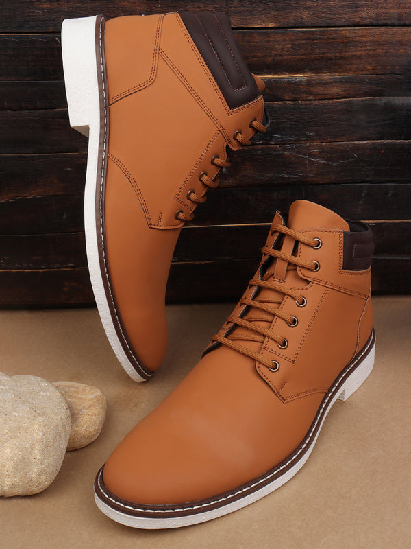 Men's Modern Ankle Lace-Up Boots
