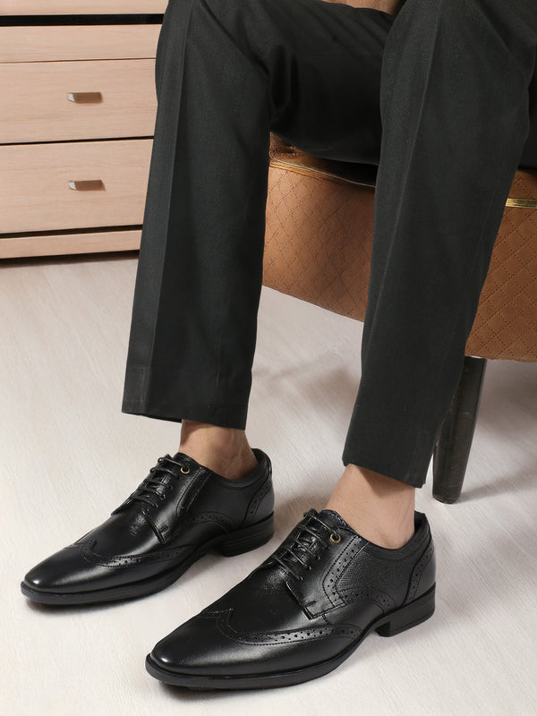 Men's Brogue Wingtip Lace-Up Dress Shoes