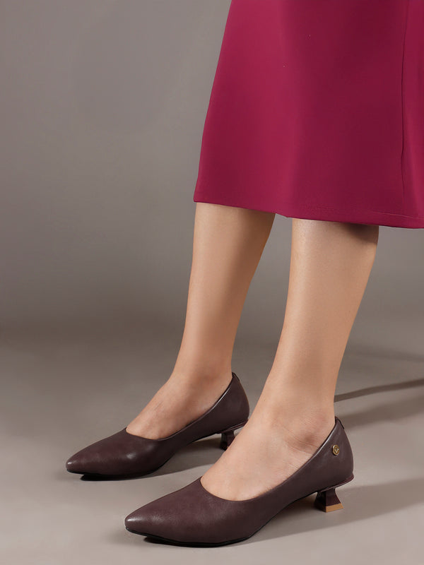 Women's Pointed Toe Sculpted Heel Pumps