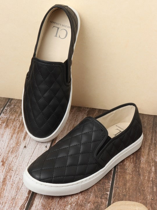 Women's  Textured Slip-On Sneakers